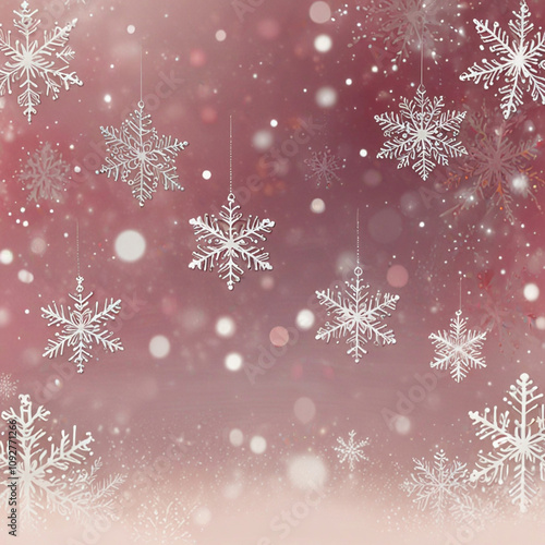 a red background with snowflakes and a red background.