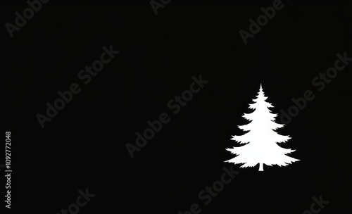 Simple print of a pine tree silhouette christmas tree silhouette Illustration 