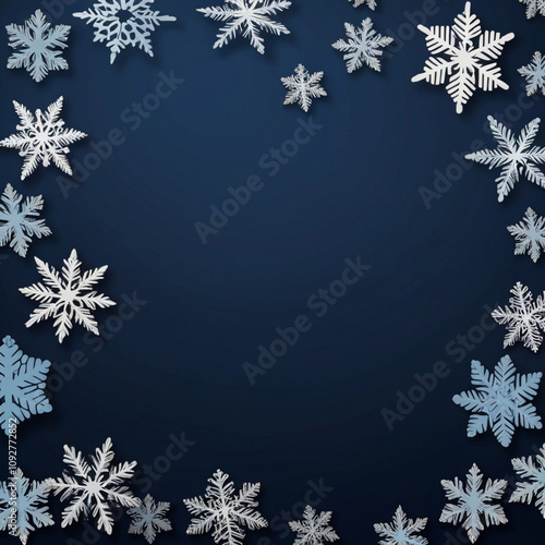 a blue background with snowflakes that says  snowflakes .