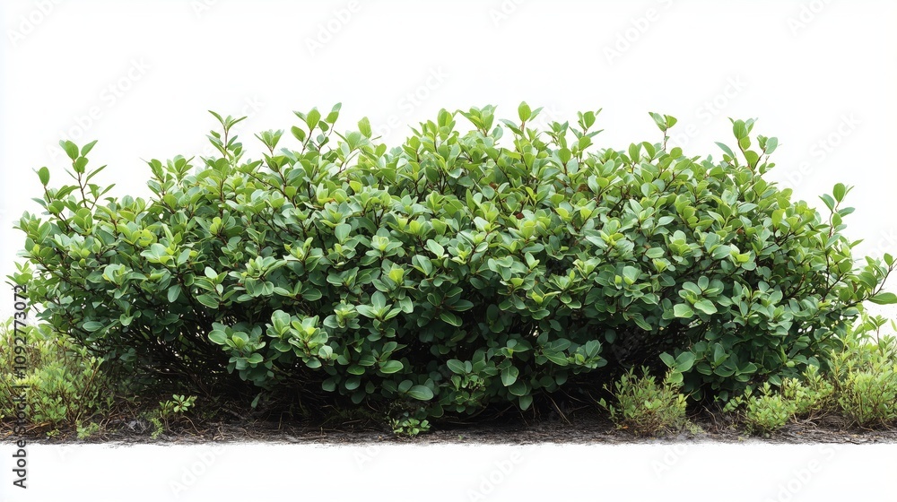 Obraz premium Lush Green Bush Displaying Vibrant Foliage in Natural Habitat