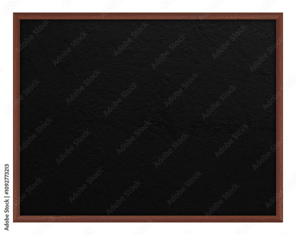 Black chalkboard with a wooden frame isolated on white background Black chalkboard with a wooden frame isolated on white background