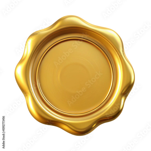 gold seal isolated on white