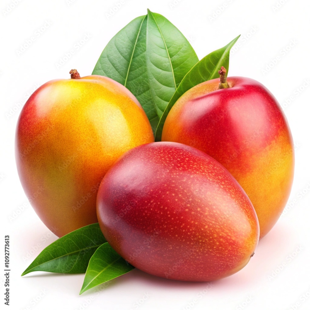 apples with leaves isolated on white apples with leaves isolated on white