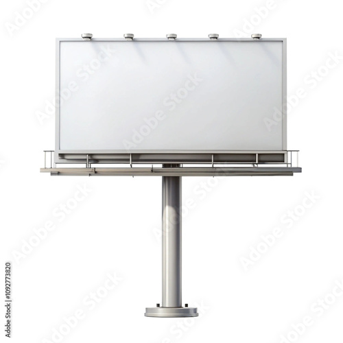 blank billboard isolated on white