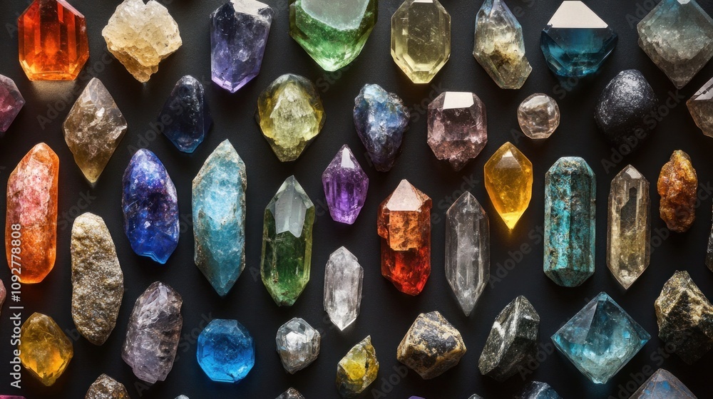 An assortment of unusual gemstones and minerals An assortment of unusual gemstones and minerals