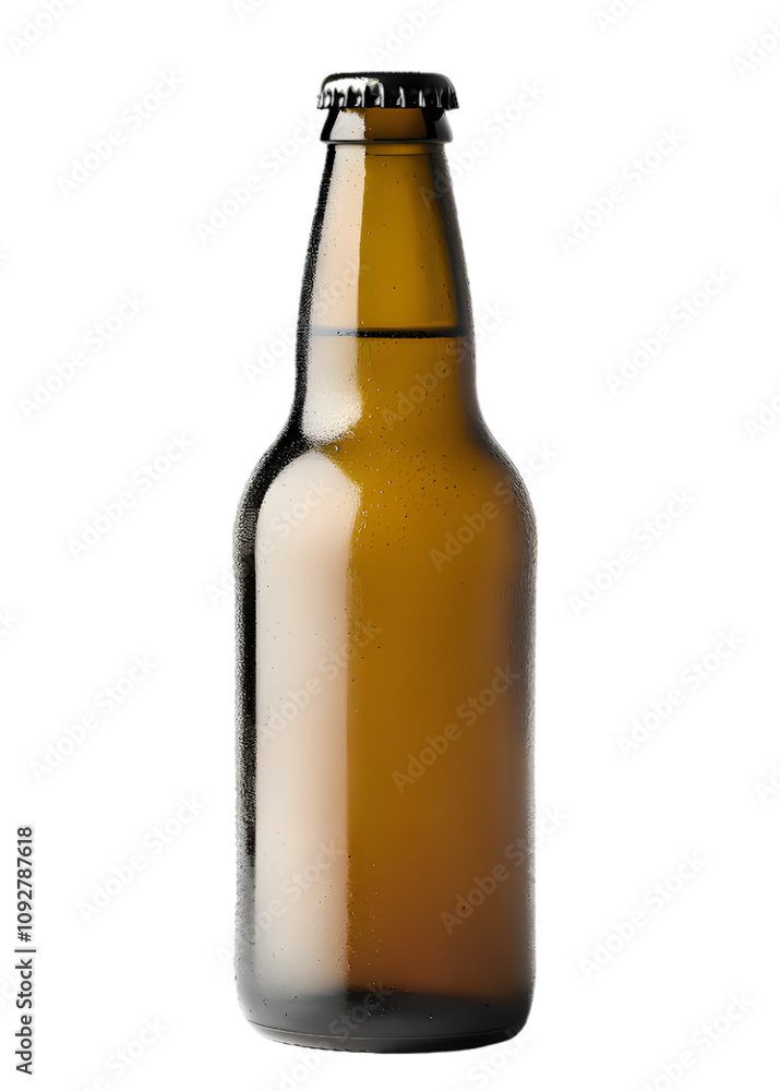 Beer bottle mock up isolated on transparent background Beer bottle mock up isolated on transparent background
