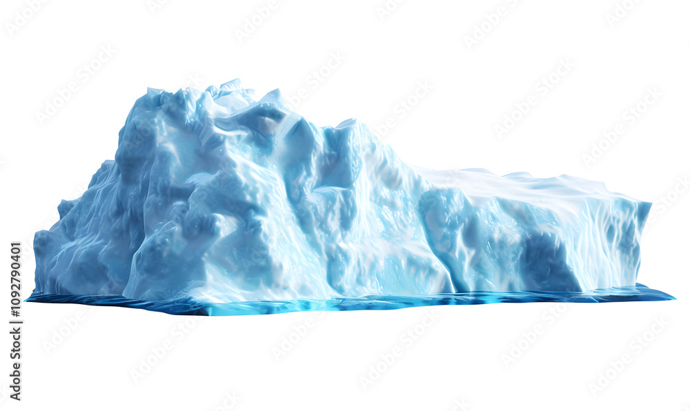 Obraz premium Massive iceberg isolated on white background 