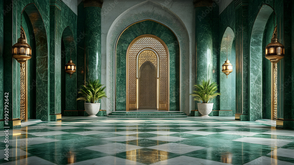 Stylish and Creative Contemporary Saudi Arabian Background for Professional PPT with Central Text Area Stylish and Creative Contemporary Saudi Arabian Background for Professional PPT with Central Text Area