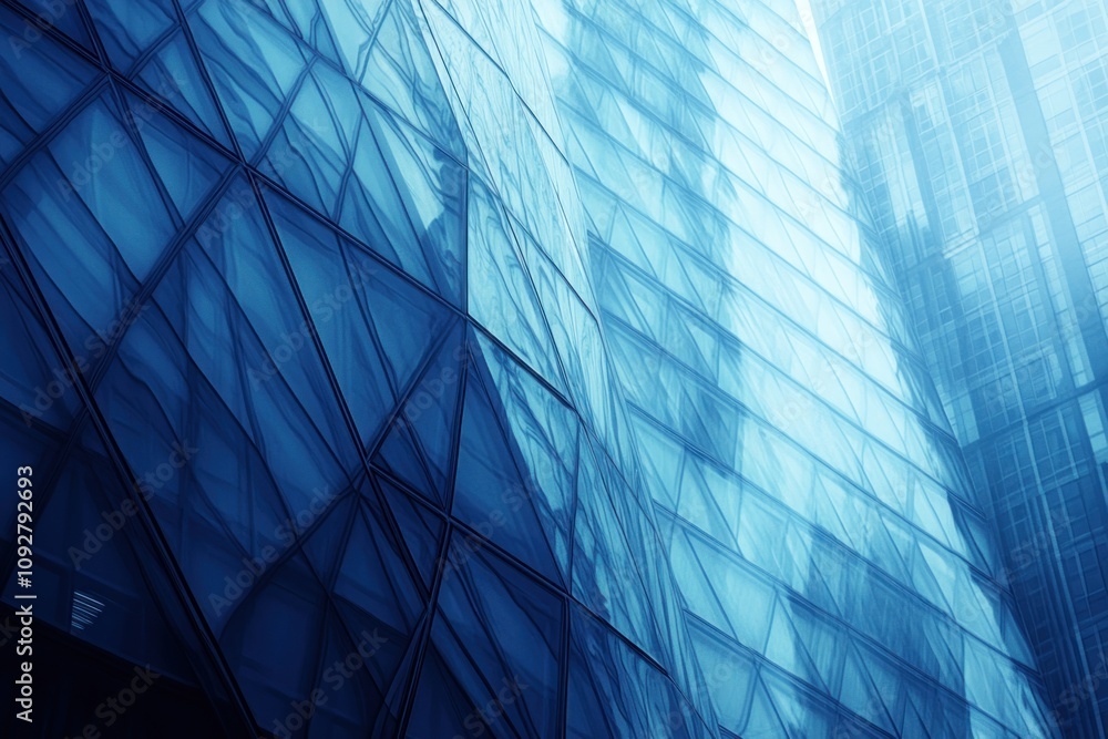 A close-up view of modern glass architecture with geometric patterns and reflections. A close-up view of modern glass architecture with geometric patterns and reflections.