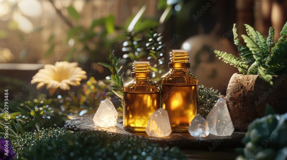 essential oil from medicinal flowers. Selective focus essential oil from medicinal flowers. Selective focus