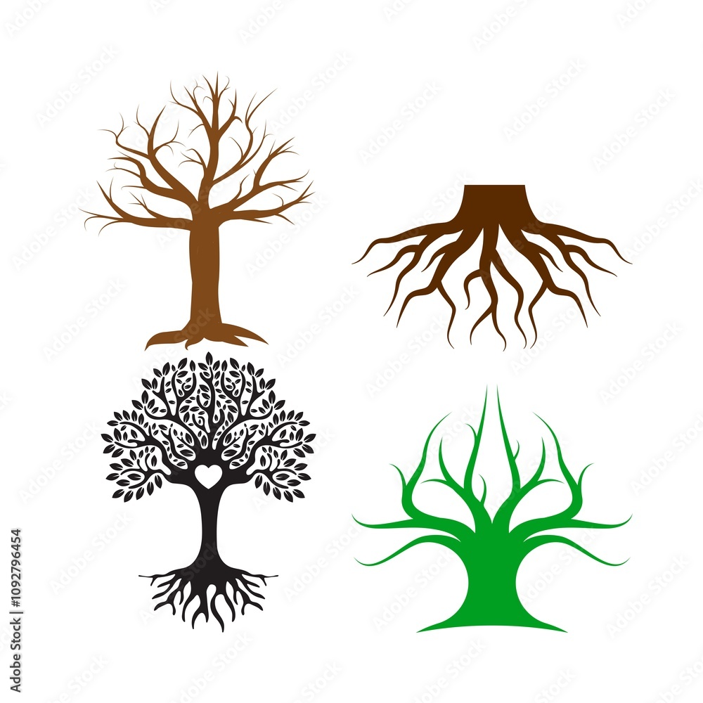 Naklejka premium the tree,tree vector,vector fail,vector