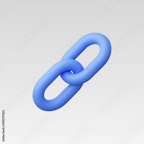 3d Realistic Chain link vector illustration