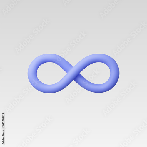 3d Realistic Limitless symbol vector illustration