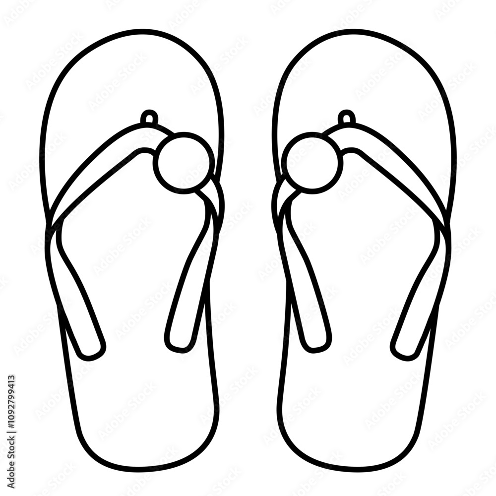 Sandal Flip Flop Circle 2 outline Sandal Flip Flop Circle 2 outline