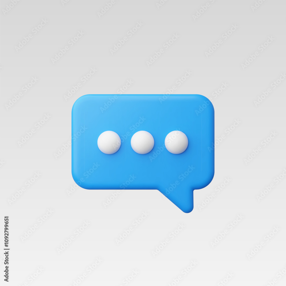 3d Realistic Chat or Message Icon vector illustration 3d Realistic Chat or Message Icon vector illustration
