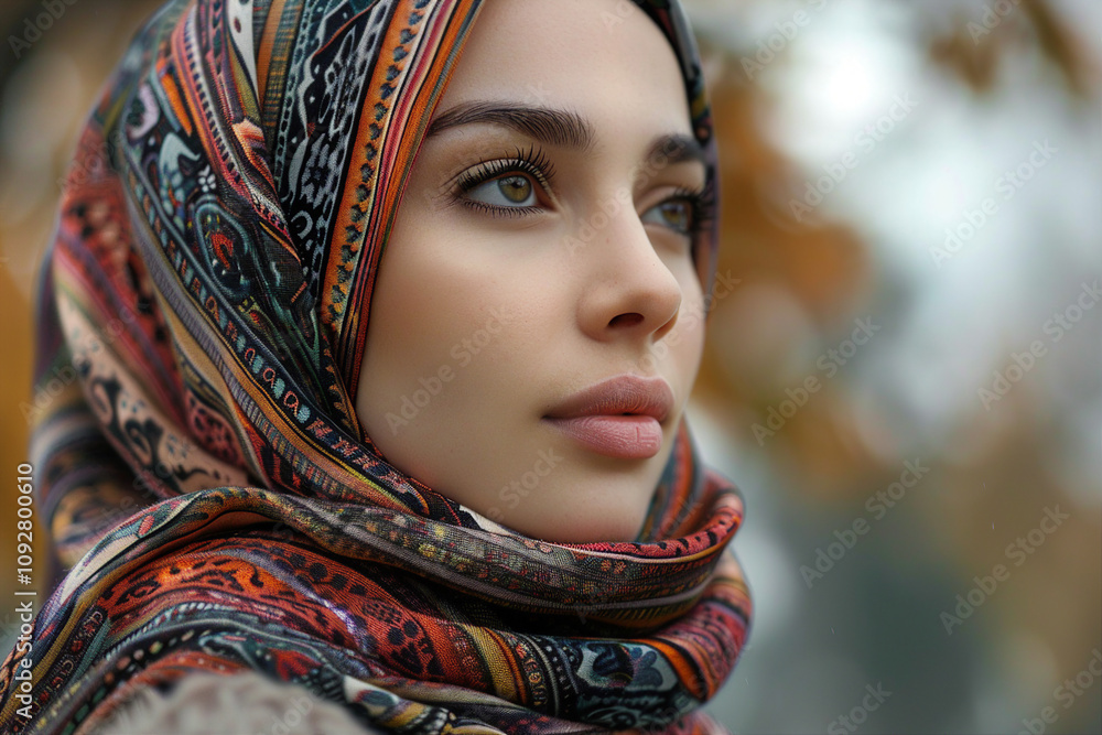 Arabian woman in traditional hijab clothes living in big city having modern life sports job leisure Generative AI Arabian woman in traditional hijab clothes living in big city having modern life sports job leisure Generative AI
