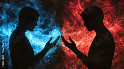 Two shadows unite through connection