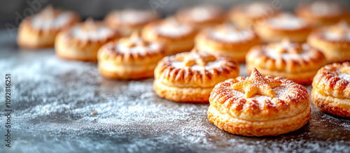 background copy space christmas traditional pies festive mince pieces