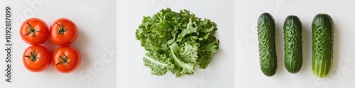 fresh vegetables on a white background. Selective focus