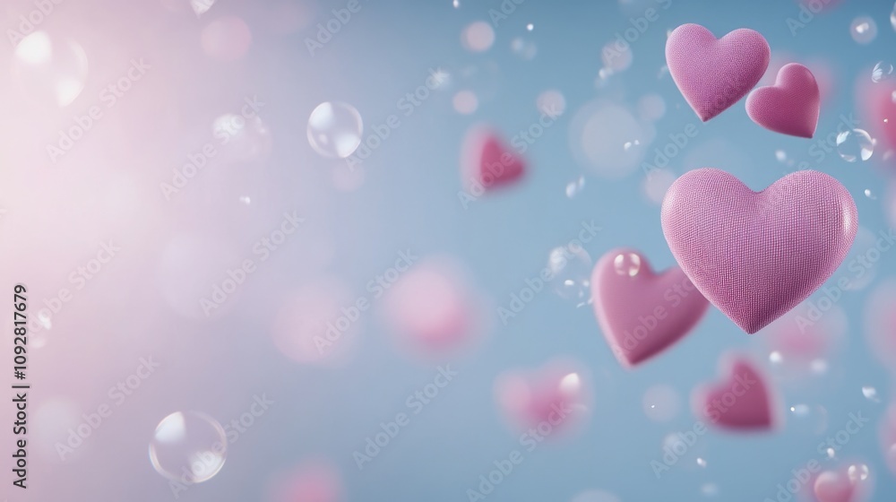 Romantic Bright Heart-Shaped Bokeh. ai generated Romantic Bright Heart-Shaped Bokeh. ai generated