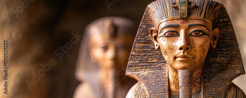 Wallpaper Mural Ancient Egyptian statue with detailed craftsmanship and historical significance. Torontodigital.ca