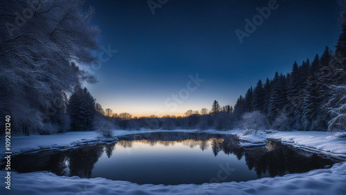 winter with lake