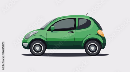 Stylish Green Car Icon for Modern Vehicles Illustration