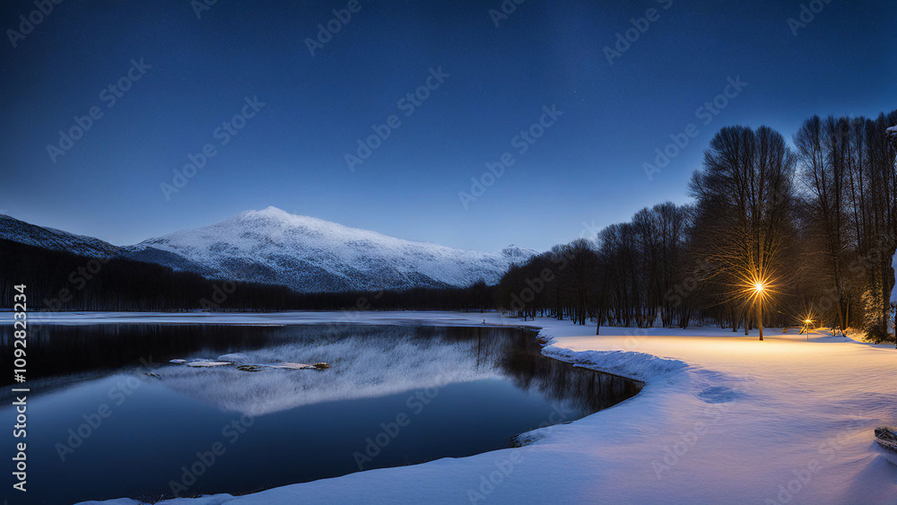 winter with lake winter with lake