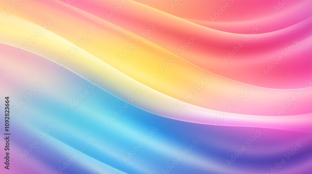 Obraz premium Colorful abstract wave patterns creating a vibrant and dynamic background design. Generative AI