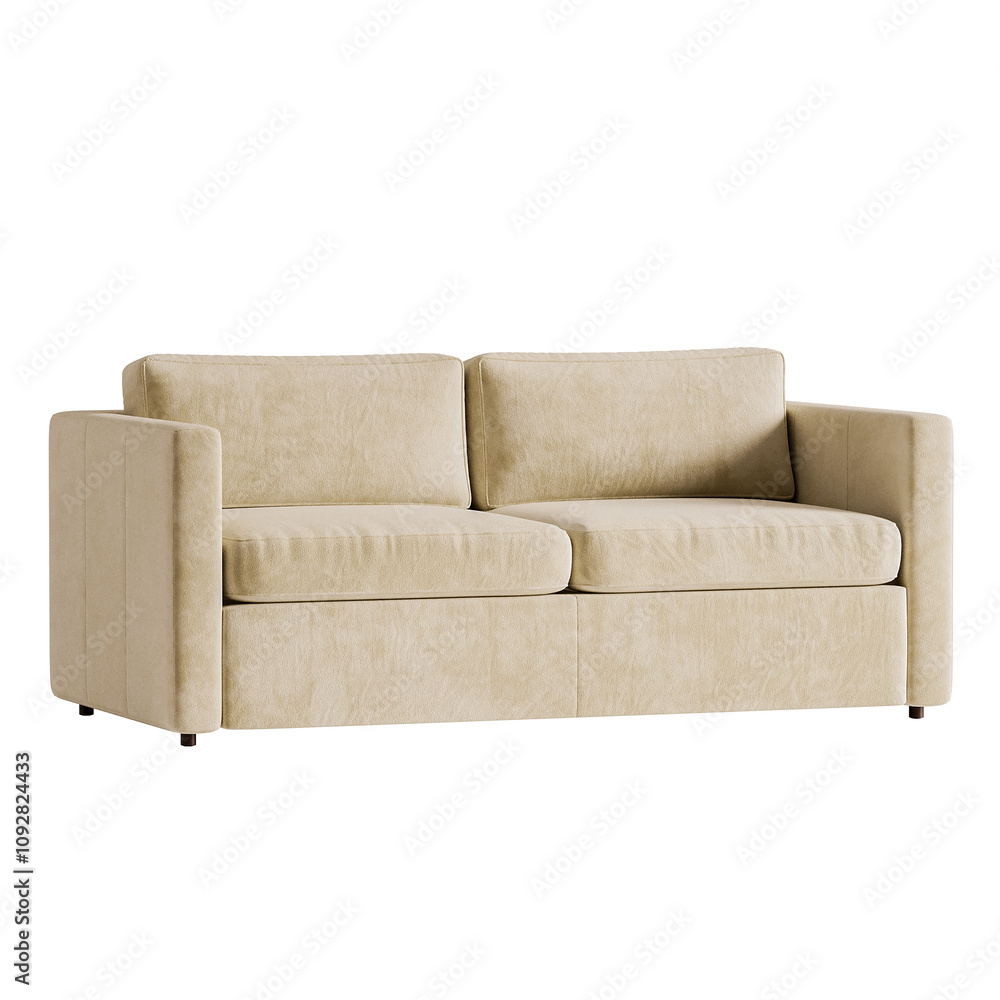 Obraz premium A tan couch with two pillows on it