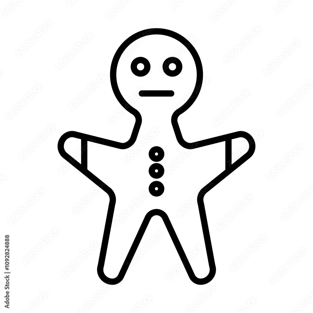 a gingerbread man icon. It is a common symbol associated with Christmas and winter holidays. a gingerbread man icon. It is a common symbol associated with Christmas and winter holidays.