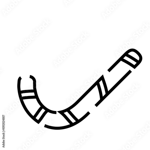 a hockey stick icon. It is a common symbol used to represent the sport of ice hockey and field hockey.