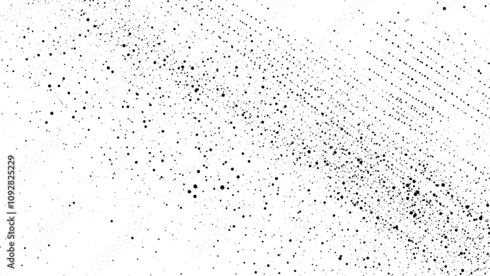 Obraz premium Vintage blurred scratched grunge on isolated background for copy space. Subtle halftone vector texture overlay. Monochrome abstract splattered background.