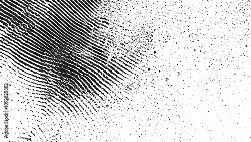 Vector set of style white and black fingerprint texture design background.