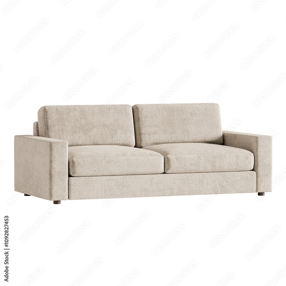 Obraz premium A tan couch with two pillows on it