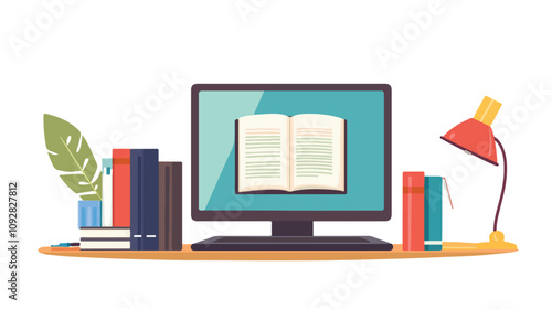 Online Distance Education and Video Learning Concept