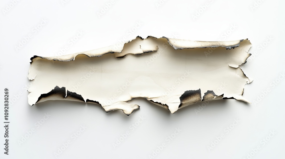 A white paper with a black line in the middle