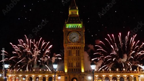 new year party , fireworks , cool party