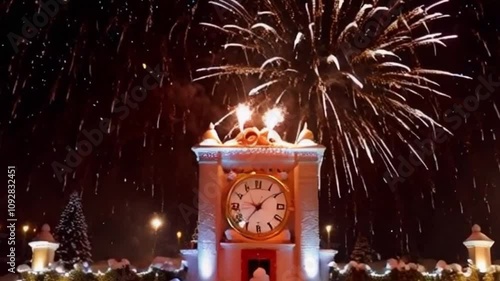 new year party , fireworks , cool party