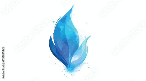 Blue Gas Fire Flame Logo Vector for Eco Bi Advertisements