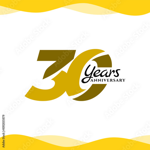 30 years anniversary logo. template for anniversary event celebration.