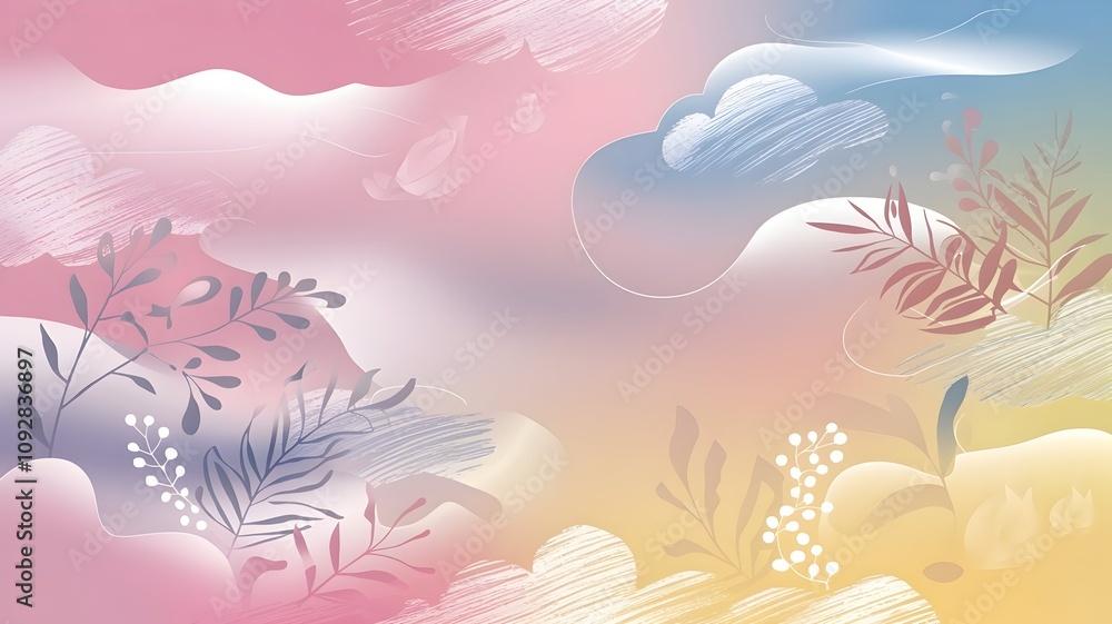 A background designed with paper texture using nature as the subject of spring, such as rivers, mountains, trees, flowers, sun, clouds, hills, and water. A background designed with paper texture using nature as the subject of spring, such as rivers, mountains, trees, flowers, sun, clouds, hills, and water.