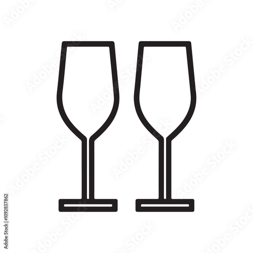 set of  transparent glasses vector pair for digital and print use  