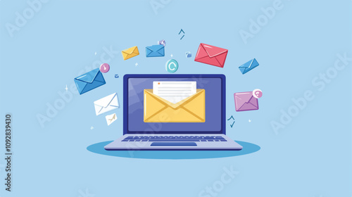 Professional Email Marketing Vector Illustration Concept