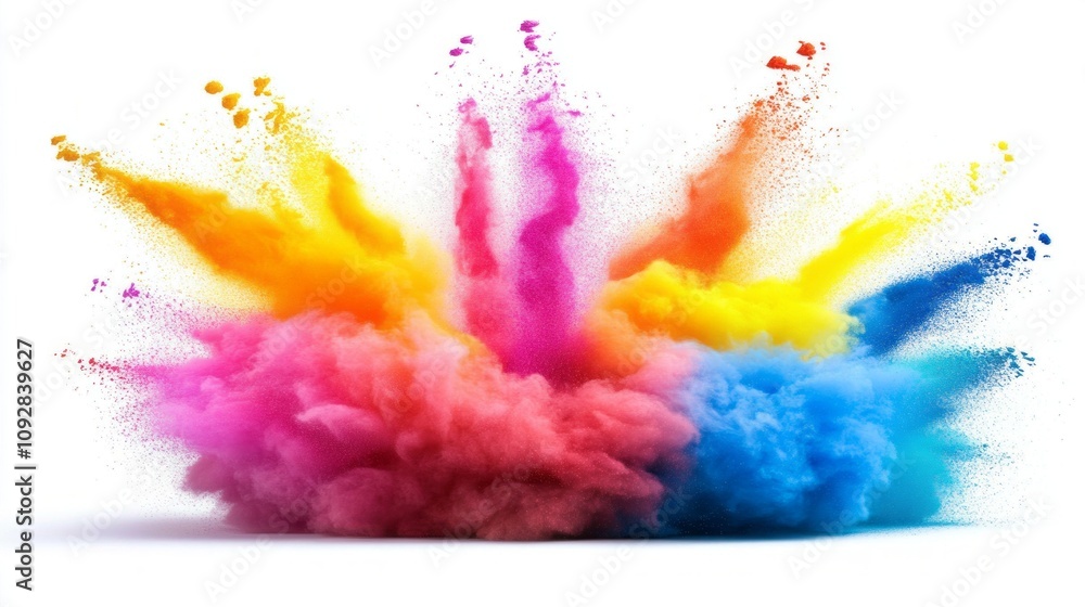 A colorful explosion of smoke and dust A colorful explosion of smoke and dust