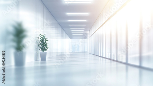 Wallpaper Mural Blurred empty space office. Abstract light bokeh at office interior background for design Torontodigital.ca