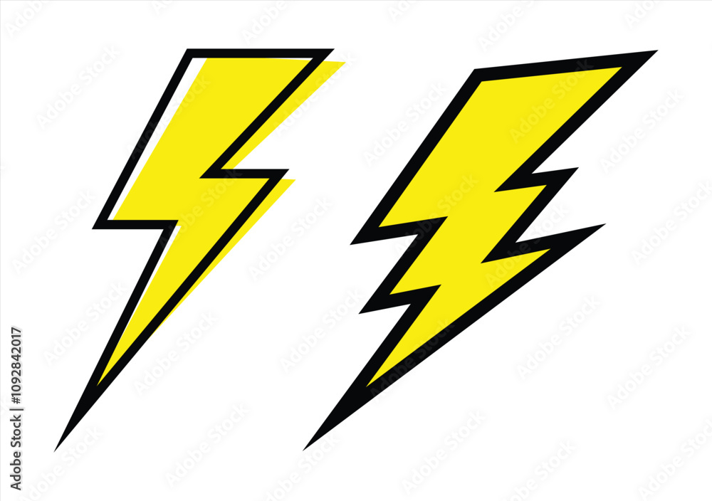 simple lighting bolt icon vector illustration simple lighting bolt icon vector illustration