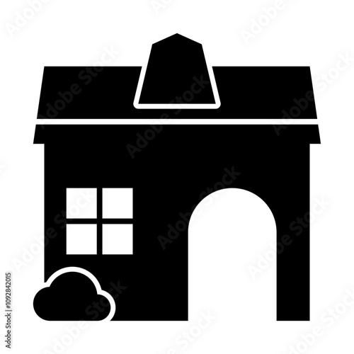 House Architecture of Building Construction Icons