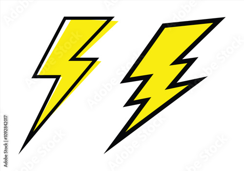 simple lighting bolt icon vector illustration