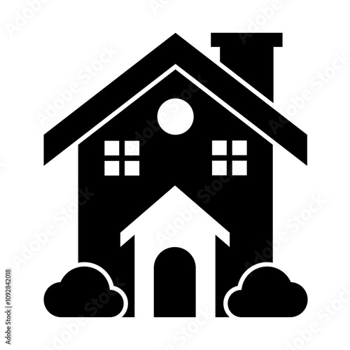 House Architecture of Building Construction Icons